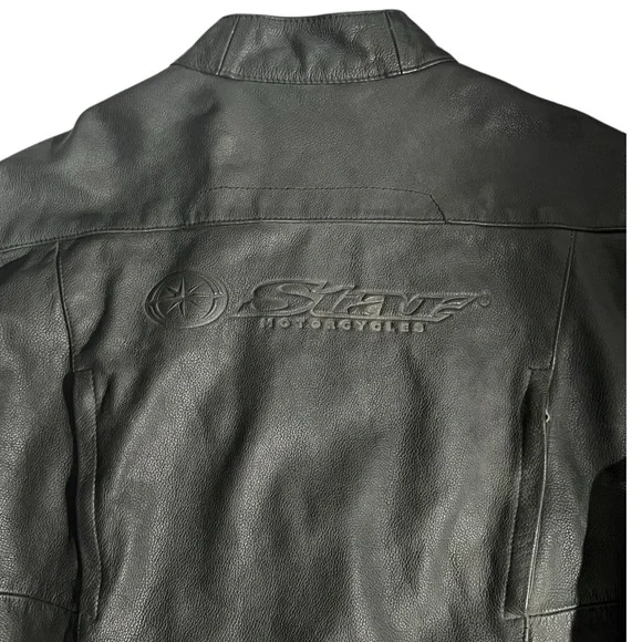 Star Yamaha Leather Motorcycle Jacket Men's X-Large w/ Liner Heavy Durable - Picture 9 of 10